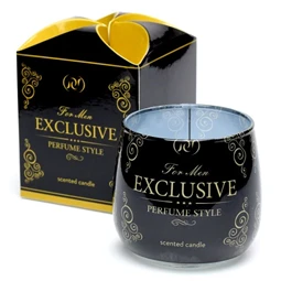 Gyertya illatos exkluzív férfi illat 100 gr fekete, arany szinű 80x100mm