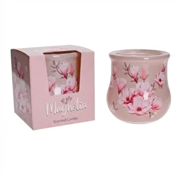 Gyertya illatos magnólia 80 gr rózsaszín illatgyertya