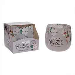 Gyertya illatos puha pamut 100 gr fehér, bézs szinű Illatgyertya 75x78mm