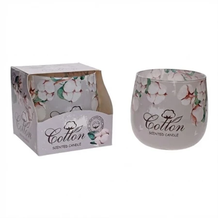 Gyertya illatos puha pamut 100 gr fehér, bézs szinű Illatgyertya 75x78mm