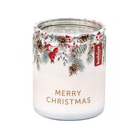 Gyertya illatos, üvegben, 82x68mm karácsonyfa ág