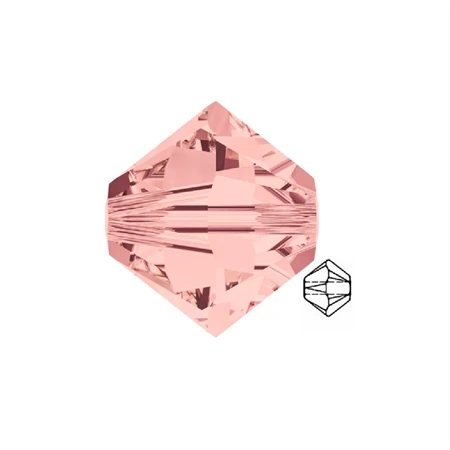 Gyöngy Swarovski 3mm-es fűzhető kúpos blush rose -5328 25db/csomag