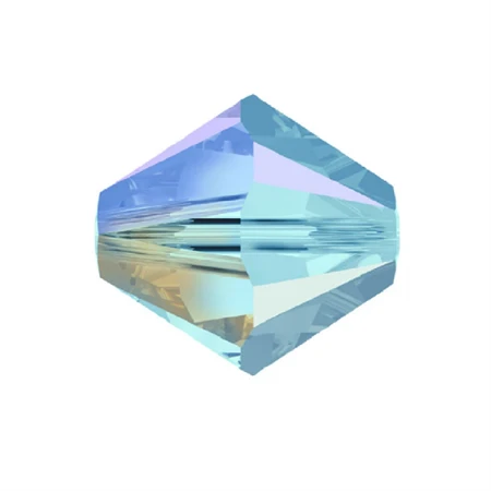 Gyöngy Swarovski 4mm-es fűzhető, kúpos, aquamarine AB2x-5328