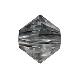 Gyöngy Swarovski 4mm-es fűzhető, kúpos, cry. silver night-5328