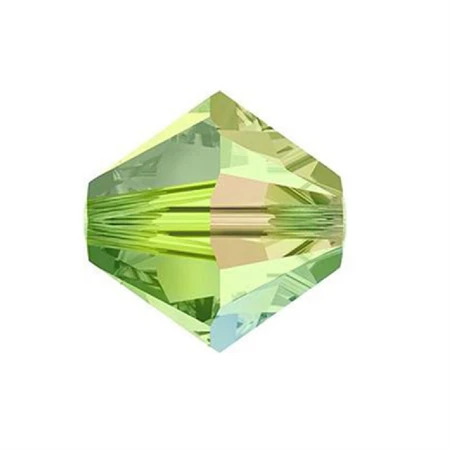Gyöngy Swarovski 4mm-es fűzhető, kúpos, peridot AB2x-5328