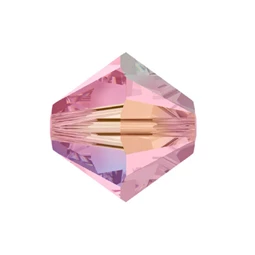 Gyöngy Swarovski 4mm-es fűzhető kúpos rose AB2x-5328 25db/csomag