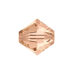 Gyöngy Swarovski 4mm-es fűzhető, kúpos, rose peach-5328