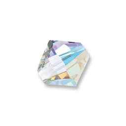 Gyöngy Swarovski 4mm-es fűzhető, kúpos, crystal AB-5328