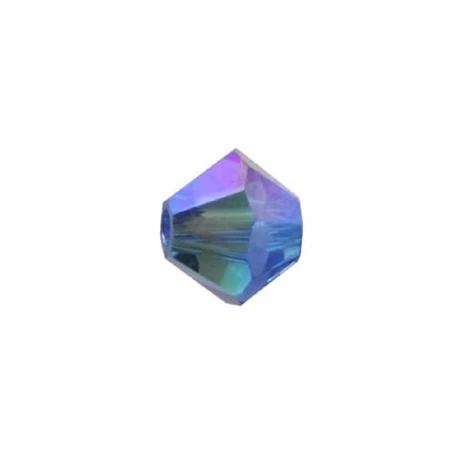 Gyöngy Swarovski 4mm-es fűzhető, kúpos, sapphire AB2x-5328