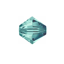 Gyöngy Swarovski 6mm-es fűzhető, kúpos, blue zircon-5328