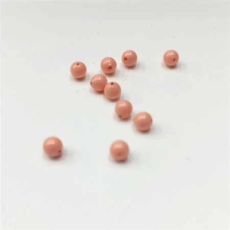 Gyöngy Swarovski igazgyöngy utánzat 4mm-es fűzhető 10db/csomag pink coral