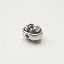 Gyöngy alkatrész- fém köztes fűzhető rózsa 8mm ezüst