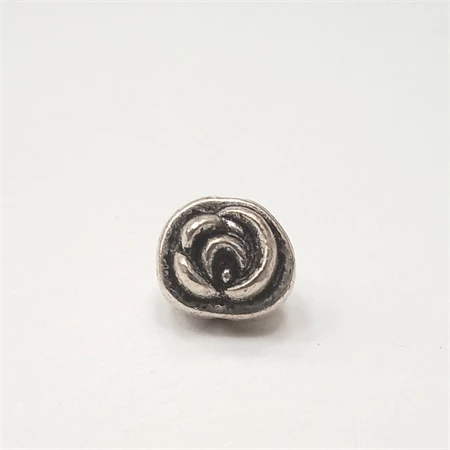 Gyöngy alkatrész- fém köztes fűzhető rózsa 8mm ezüst