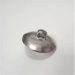 Gyöngy alkatrész- gomb strasszos 15mm ezüst
