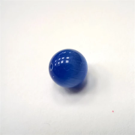 Gyöngy alkatrész- gyöngy macskaszem 10mm darabra kék