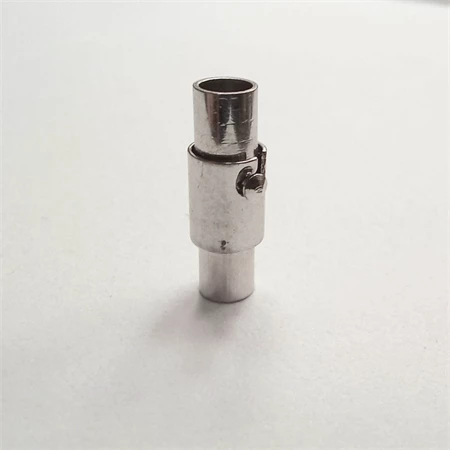 Gyöngy alkatrész- kapocs mágneses 2mm átm. bőrhöz ezüst