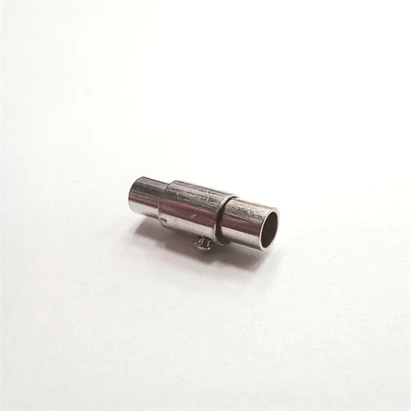 Gyöngy alkatrész- kapocs mágneses 2mm átm. bőrhöz ezüst