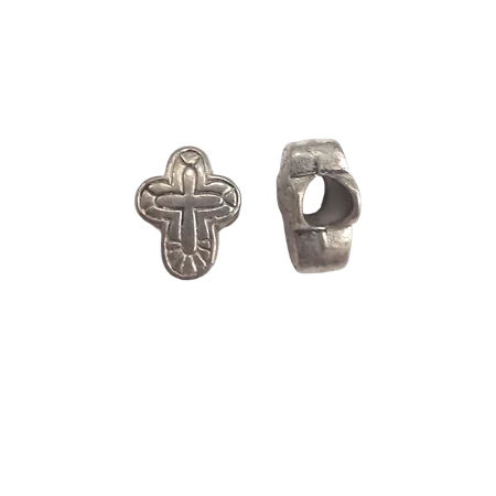 Gyöngy alkatrész- fém köztes, Pandora kereszt 15x10mm 1db