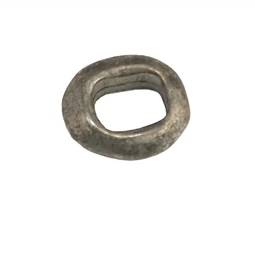 Gyöngy alkatrész- fém köztes, ovális forma, bőrre