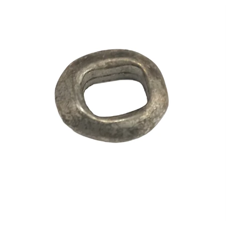 Gyöngy alkatrész- fém köztes, ovális forma, bőrre