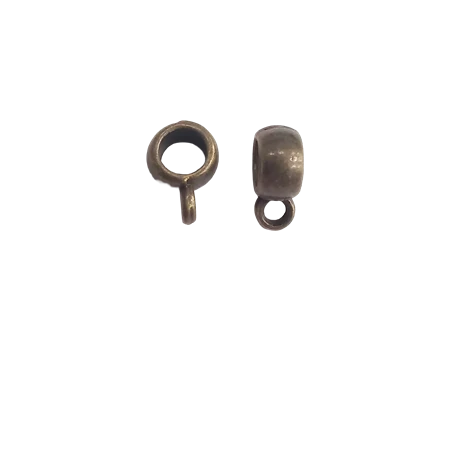 Gyöngy alkatrész- fém köztes, távtartó henger minta nélkül 3x5mm akasztóval antikréz 1db