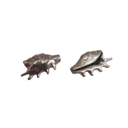 Gyöngy alkatrész- fém medál, kagyló 1db