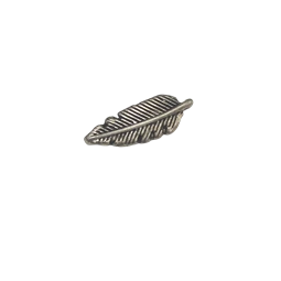 Gyöngy alkatrész- fém medál, madártoll 1db