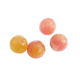 Gyöngy alkatrész- gyöngy ásvány 10mm csiszolt borostyán 1db