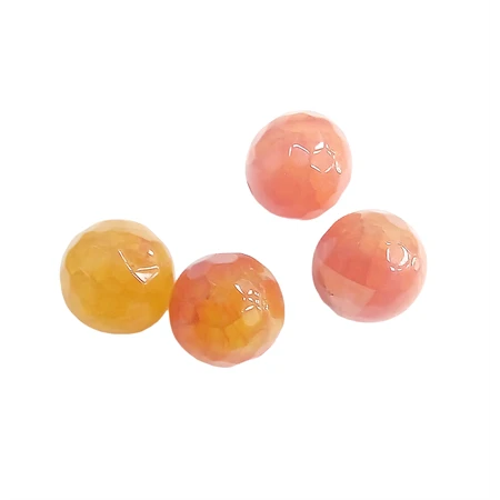 Gyöngy alkatrész- gyöngy ásvány 10mm csiszolt borostyán 1db