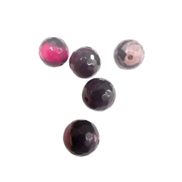 Gyöngy alkatrész- gyöngy ásvány 10mm csiszolt lilás-fekete árnyalatok 1db