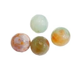 Gyöngy alkatrész- gyöngy ásvány 10mm csiszolt zöld árnyalatok 1db