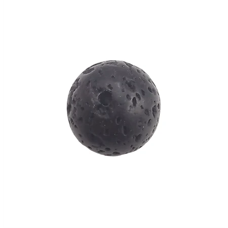 Gyöngy alkatrész- gyöngy ásvány 12 mm, lávakő, darabra