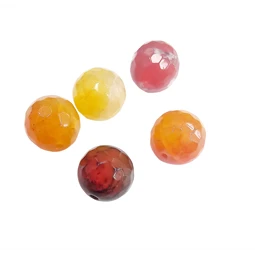 Gyöngy alkatrész- gyöngy ásvány 15mm csiszolt borostyán 1db