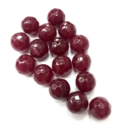 Gyöngy alkatrész- gyöngy ásvány jellegű 10mm bordó min.15db/csomag