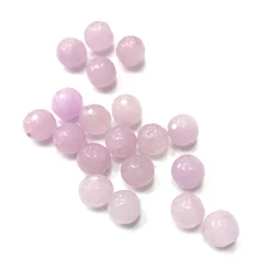Gyöngy alkatrész- gyöngy ásvány jellegű 10mm halvány lila min.15db/csomag