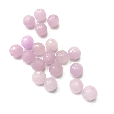 Gyöngy alkatrész- gyöngy ásvány jellegű 10mm halvány lila min.15db/csomag