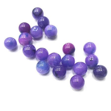 Gyöngy alkatrész- gyöngy ásvány jellegű 10mm lila min.15db/csomag