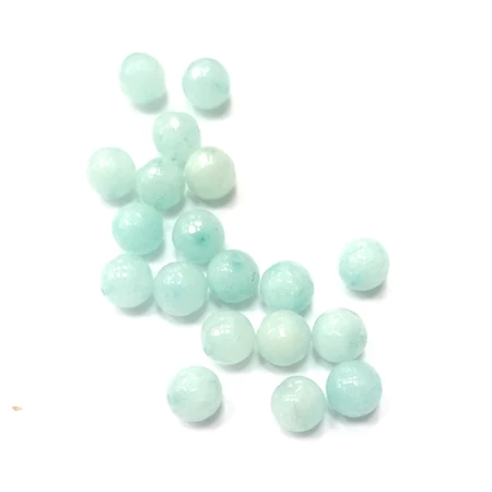 Gyöngy alkatrész- gyöngy ásvány jellegű 10mm menta min.15db/csomag