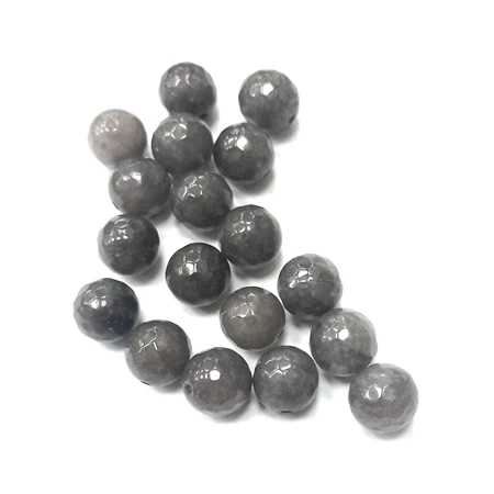 Gyöngy alkatrész- gyöngy ásvány jellegű 10mm szürkésbarna min.15db/csomag