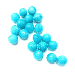 Gyöngy alkatrész- gyöngy ásvány jellegű 10mm türkiz min.15db/csomag