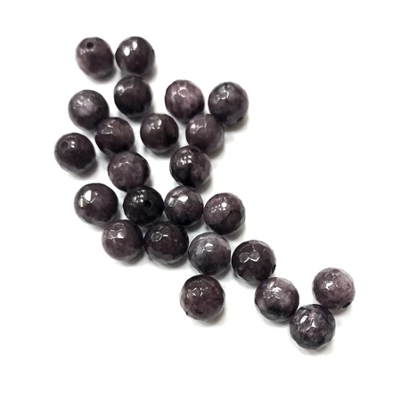 Gyöngy alkatrész- gyöngy ásvány jellegű 8mm sötétbarna min.20db/csomag