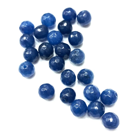 Gyöngy alkatrész- gyöngy ásvány jellegű 8mm sötétkék min.20db/csomag