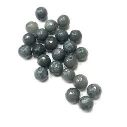 Gyöngy alkatrész- gyöngy ásvány jellegű 8mm szürke min.20db/csomag