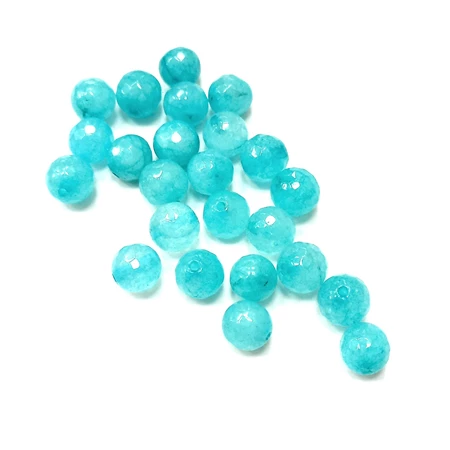 Gyöngy alkatrész- gyöngy ásvány jellegű 8mm türkiz min.20db/csomag