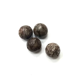 Gyöngy alkatrész- gyöngy ásvány jellegű csiszolt 10mm barna 4db/csomag