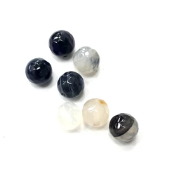 Gyöngy alkatrész- gyöngy ásvány jellegű csiszolt 8mm cirkás kék opál