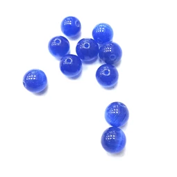 Gyöngy alkatrész- gyöngy macskaszem sötét kék 8mm 10db/csomag