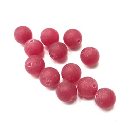Gyöngy alkatrész- gyöngy matt 8mm piros min.10db/csomag