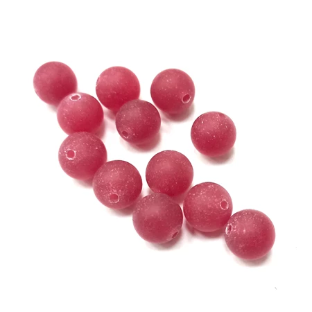 Gyöngy alkatrész- gyöngy matt 8mm piros min.10db/csomag
