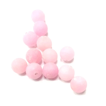 Gyöngy alkatrész- gyöngy matt 8mm rózsaszín min.10db/csomag